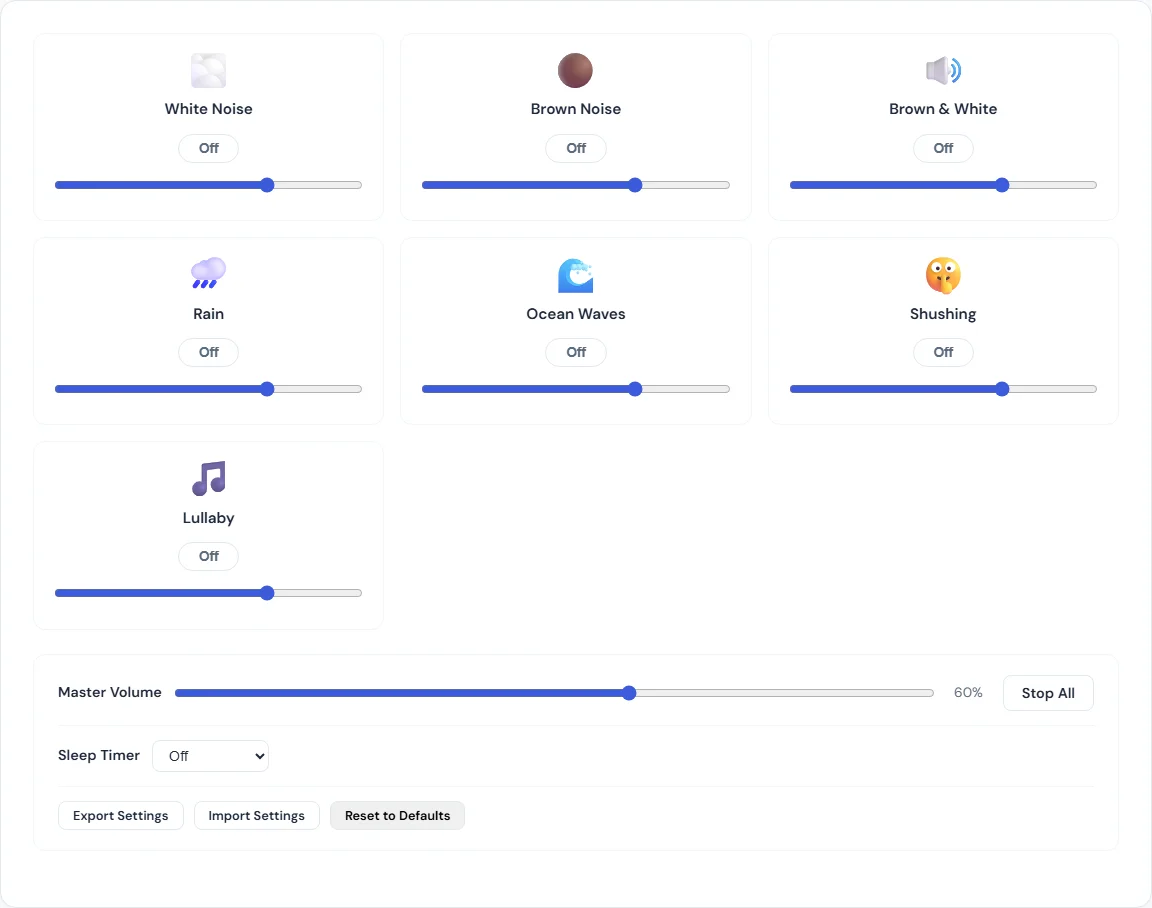 Baby Sound Machine — free browser tool on SmarterSources