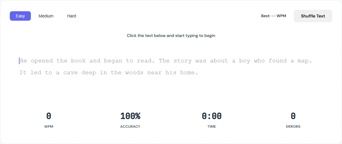 Typing Speed Test — free browser tool on SmarterSources