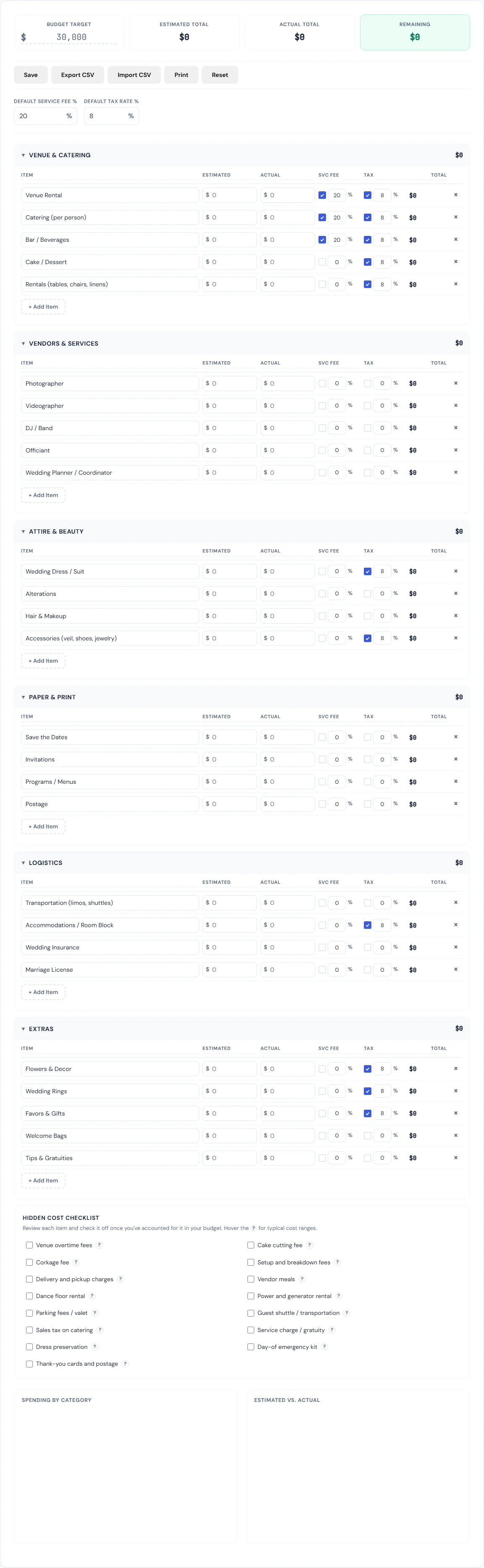 Wedding Budget Planner — free browser tool on SmarterSources